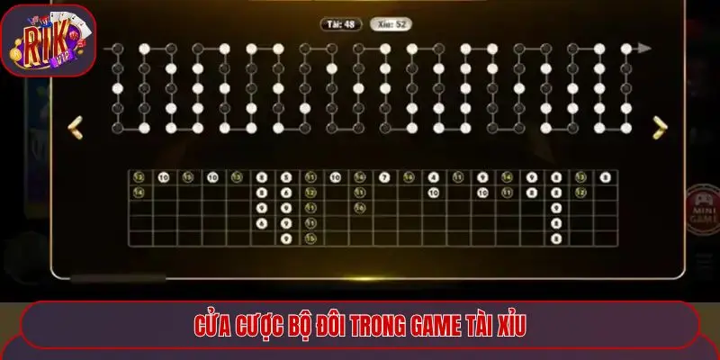 Cửa cược bộ đôi trong game tài xỉu