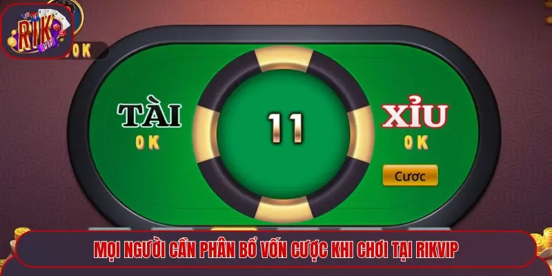 Mọi người cần phân bổ vốn cược khi chơi tại Rikvip